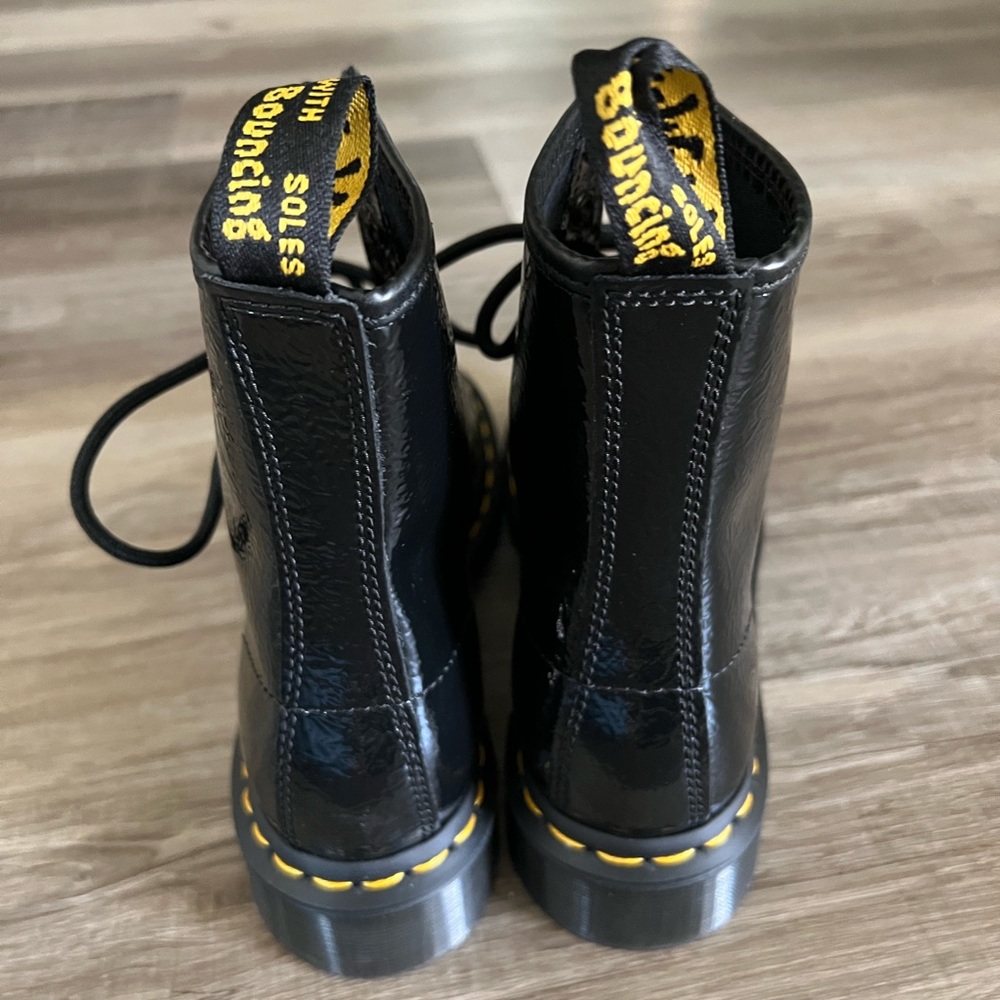 NEW Dr. Martens  Black Leather Boots Size 6 - Picture 5 of 10